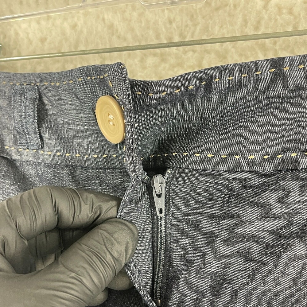 Ann Taylor LOFT‎ Blue Ann Cropped Pants Womens Straight Leg Mid-Rise Size 2 - Picture 5 of 16